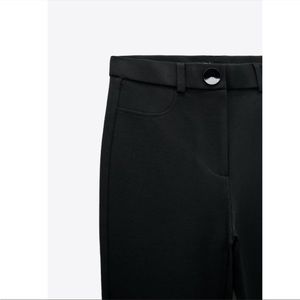 Zara Black Buttoned Leggings